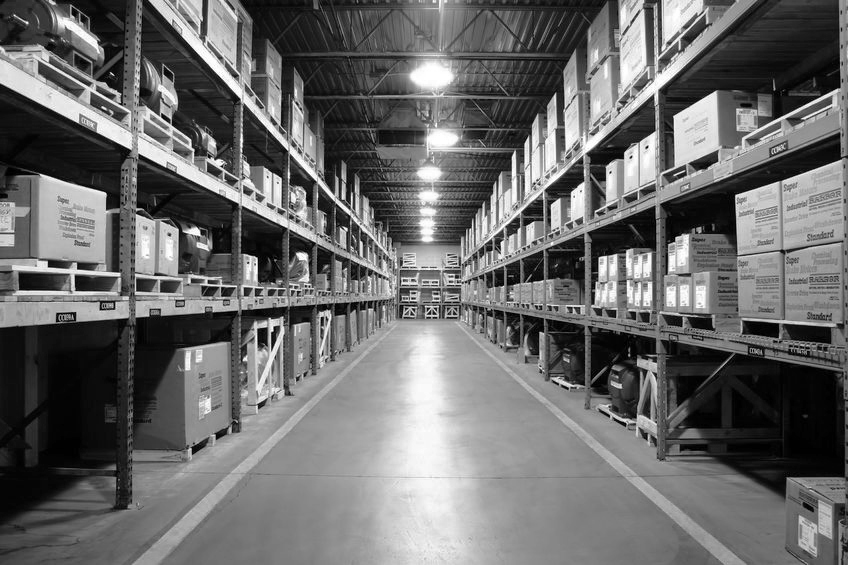 5118812 - parts warehouse aisle of of manufacturing company